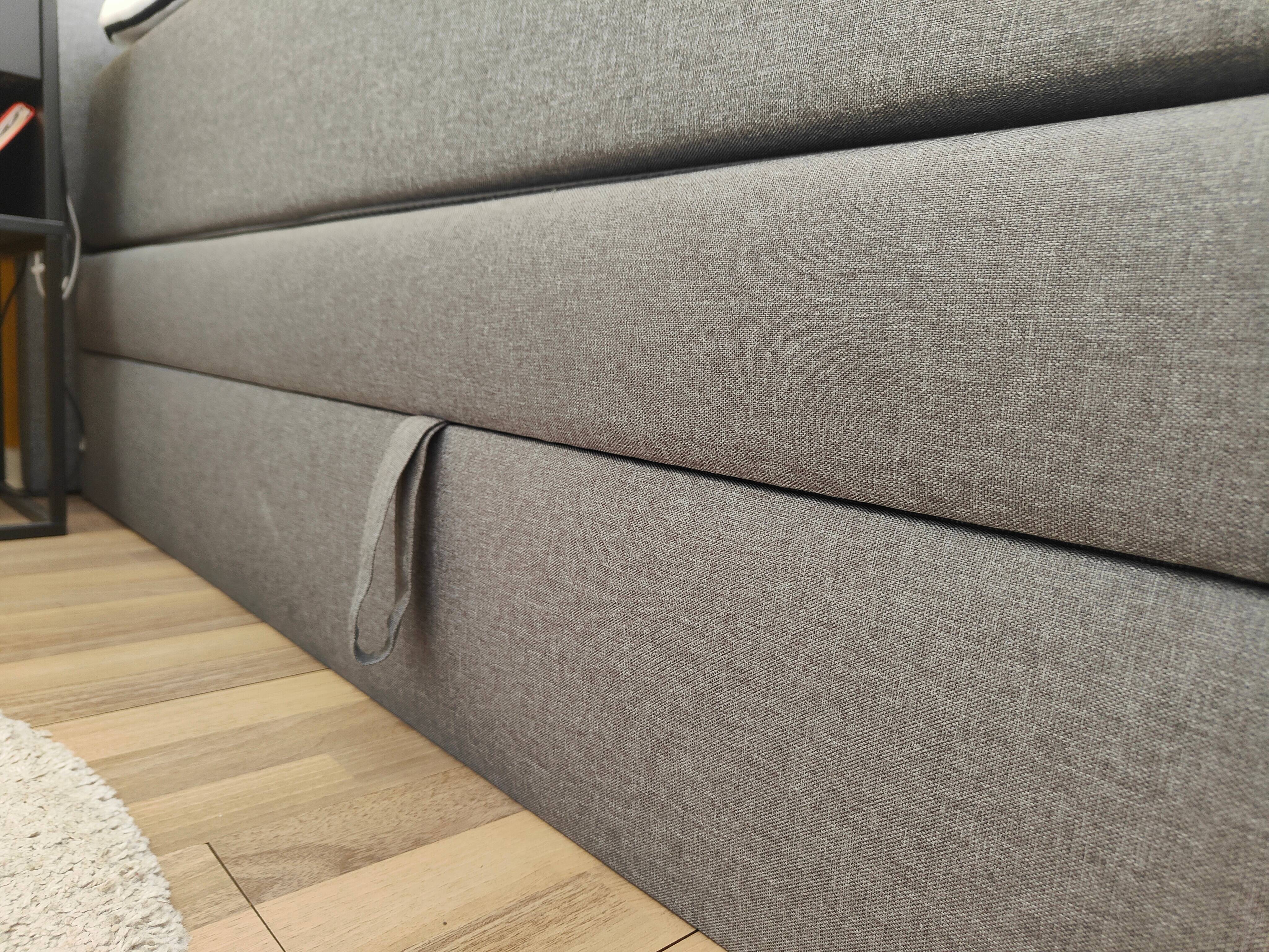 Emma Stauraum Boxspringbett mit Handschlaufe zum Öffnen